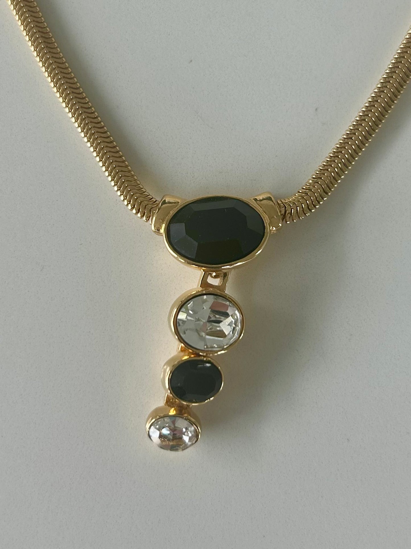 Vintage Monet Gold Tone Omega Necklace