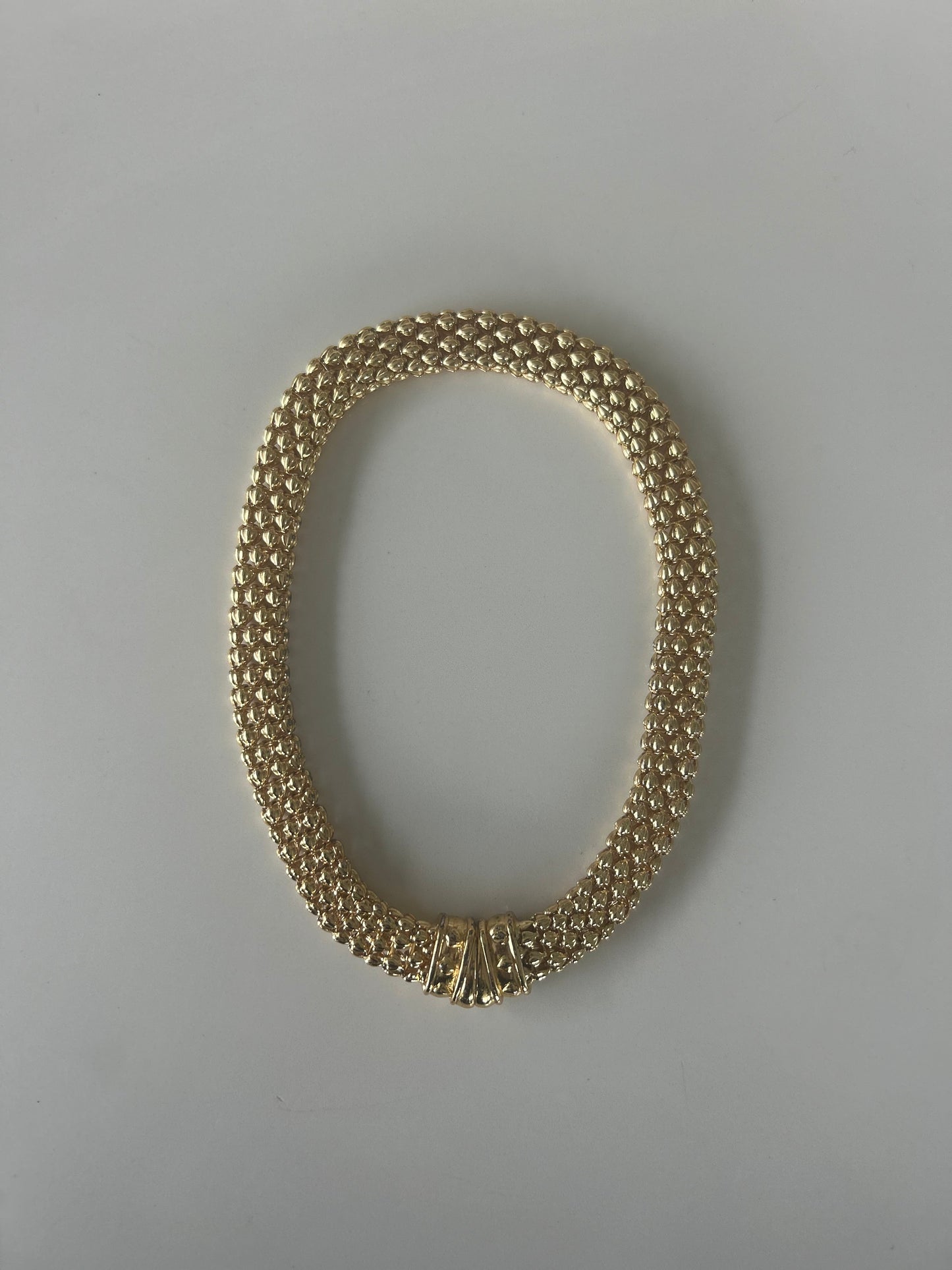 Vintage Gold Plated Mesh Choker Necklace