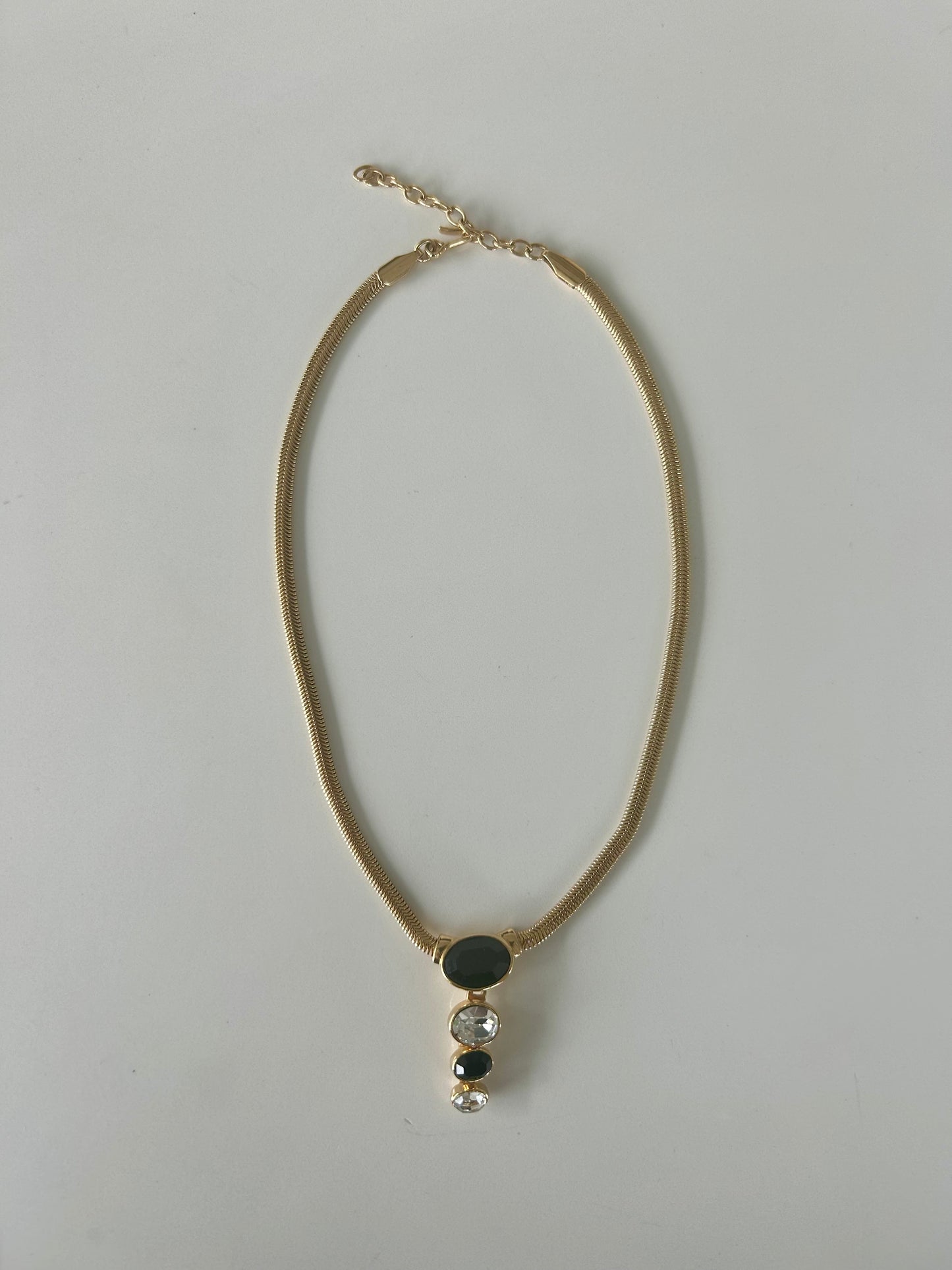 Vintage Monet Gold Tone Omega Necklace