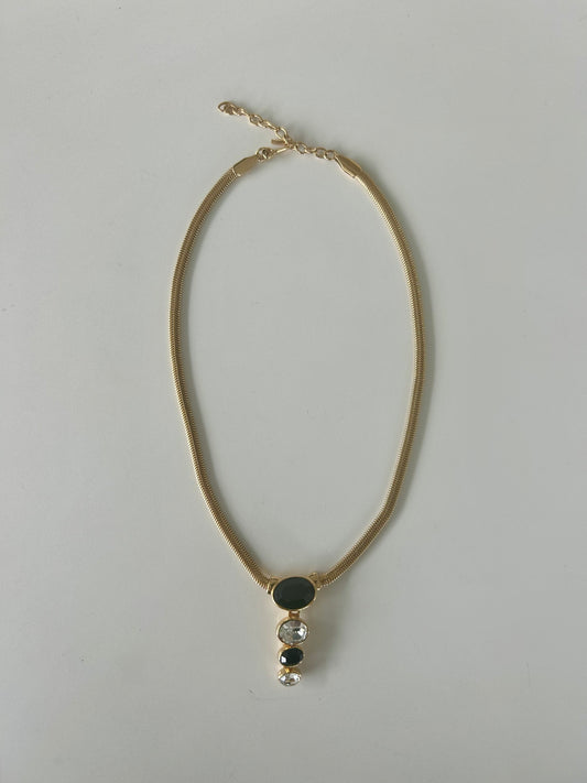 Vintage Monet Gold Tone Omega Necklace