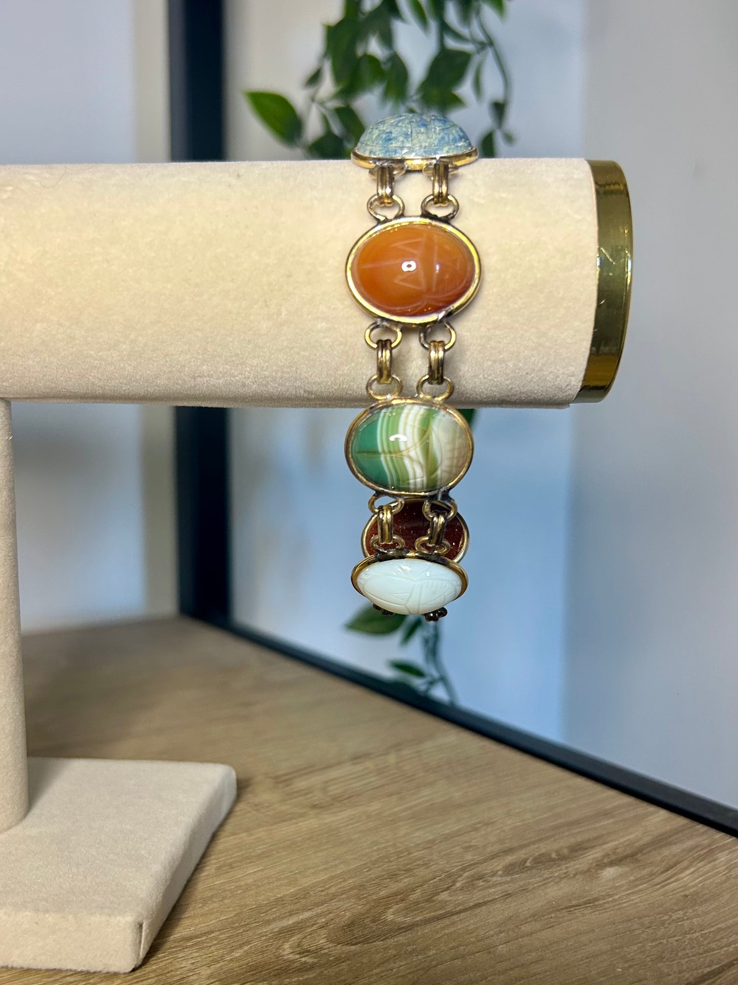 Antique/Vintage Gold Filled Scarab Bracelet