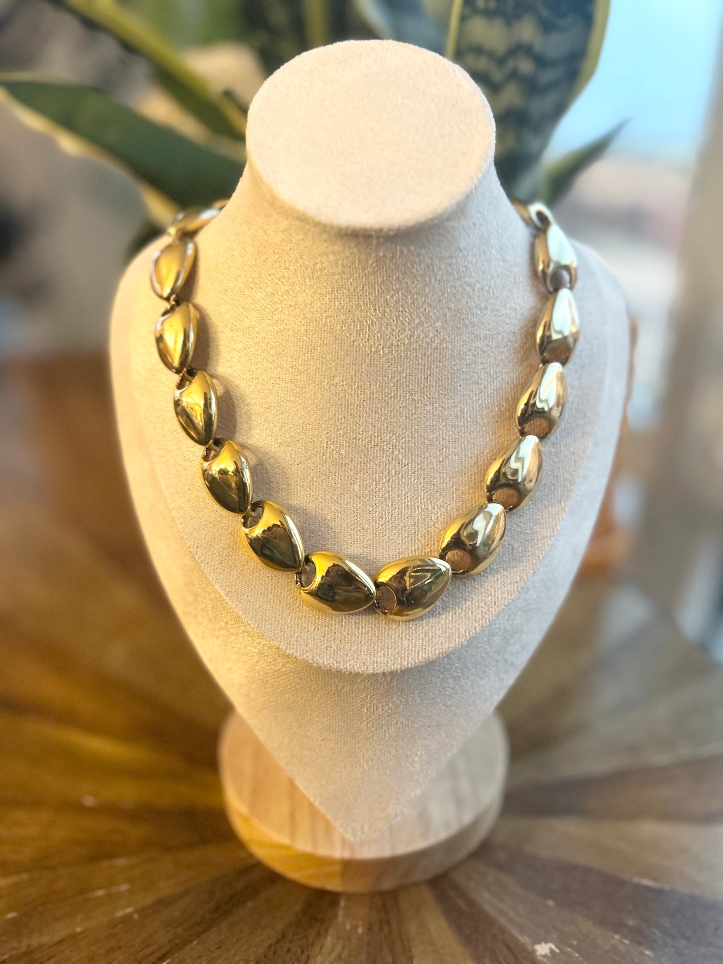 Gold Plated Chunky Chain Link Necklace