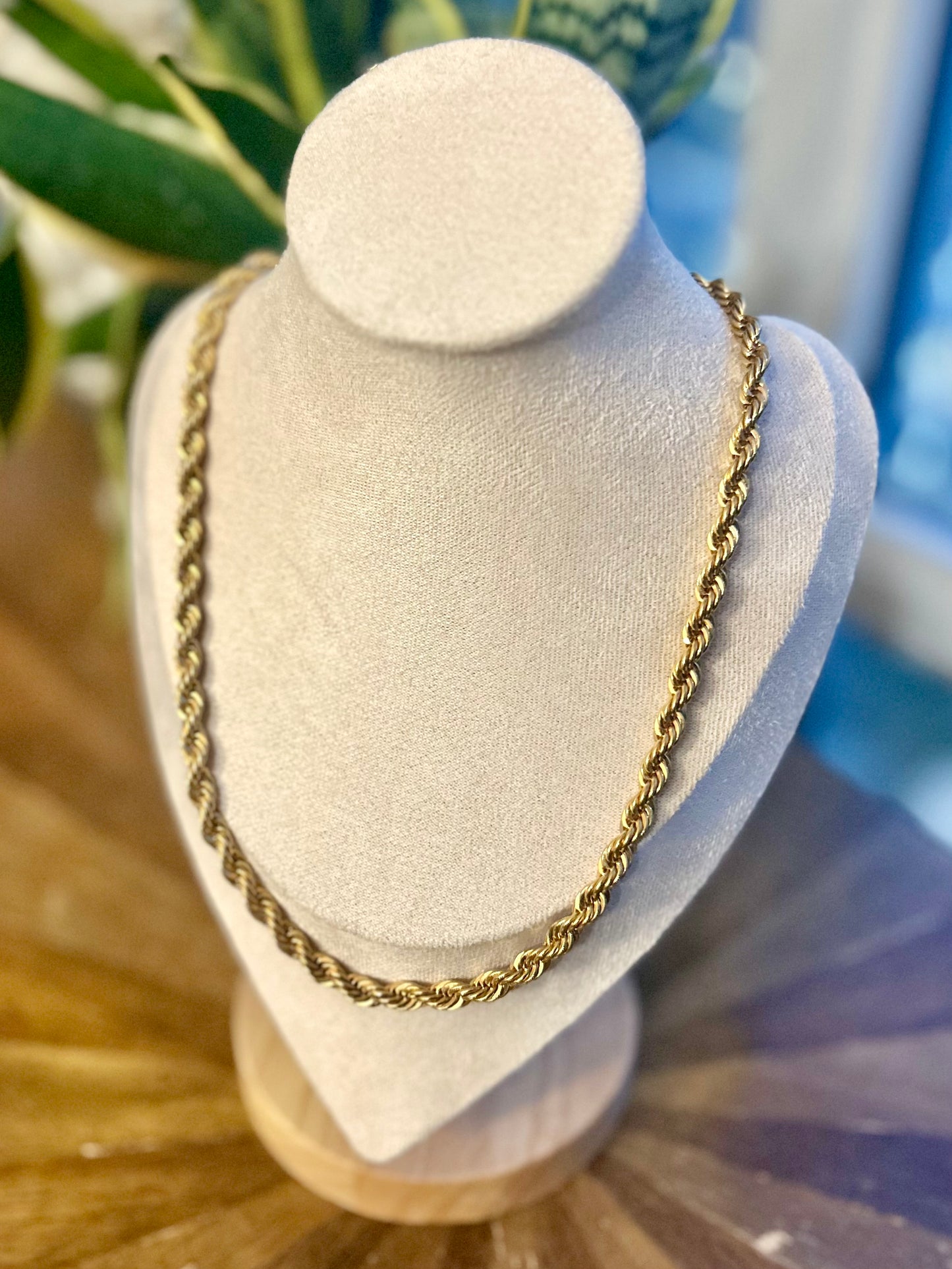 Vintage | Signed Napier | Gold Plated Rope Chain Necklace