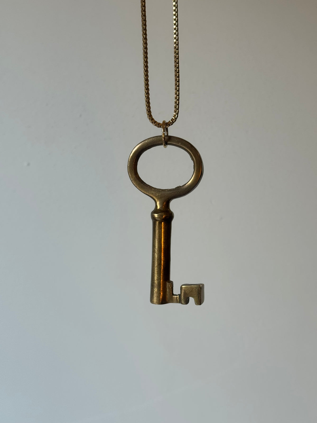 Antique Brass Key Layering Necklace