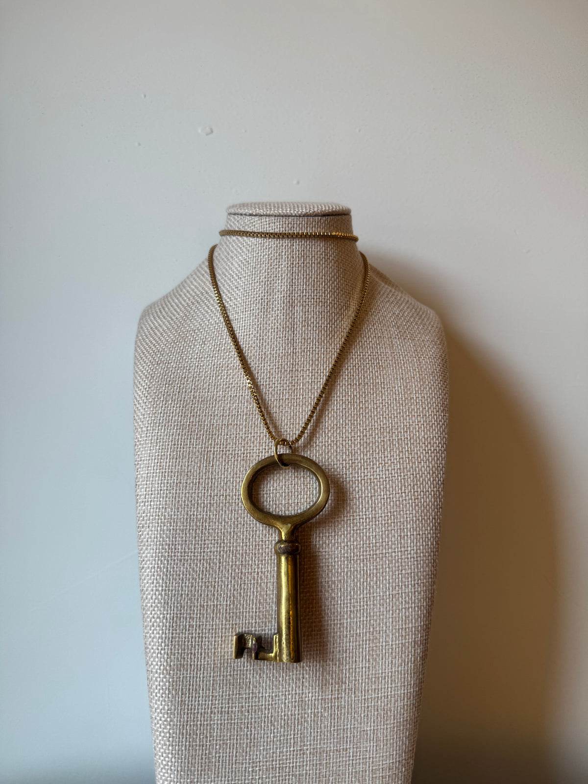 Antique Brass Key Layering Necklace