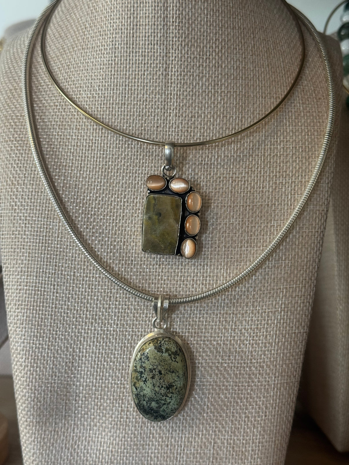 Sterling Silver Tibetan Turquoise Pendant Necklace