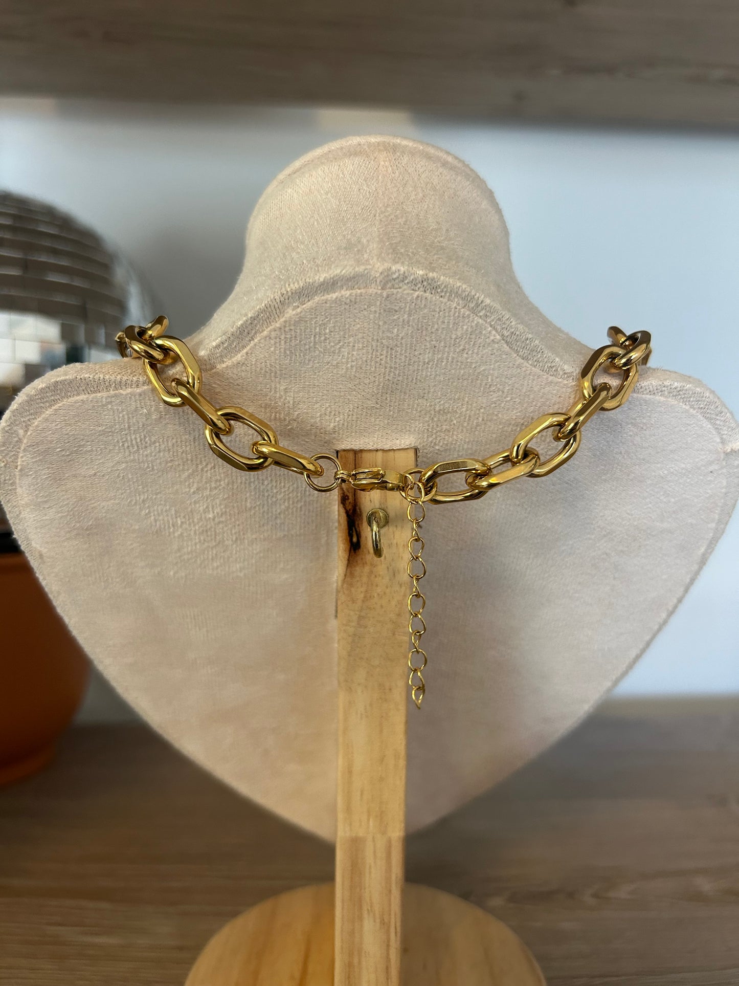 Gold Filled Chain Necklace with Abalone Shell Pendant
