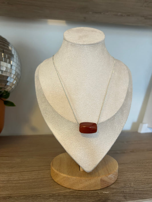 Semiprecious Agate Stone Necklace