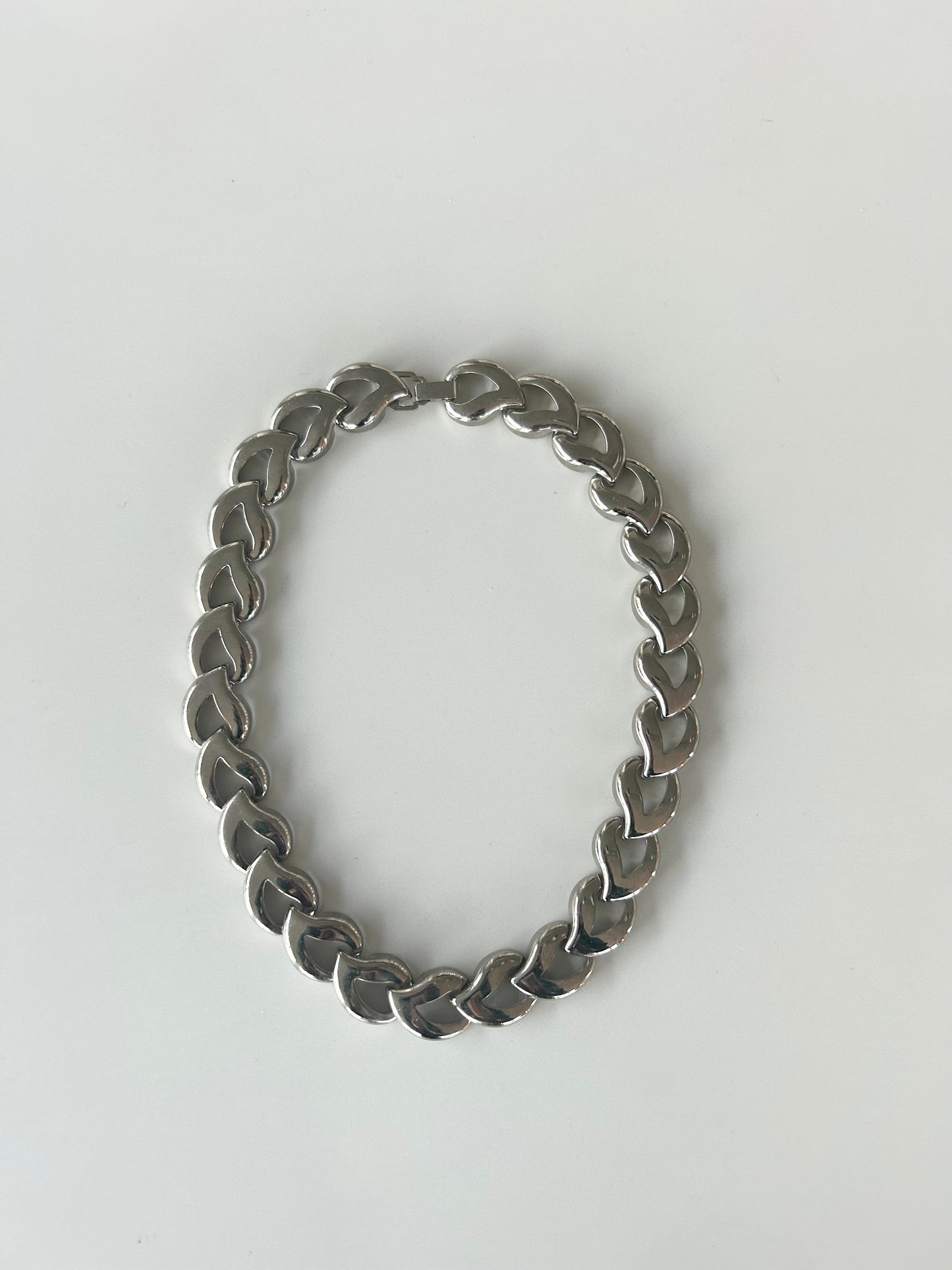 Silver Plated Square Link Chain Necklace