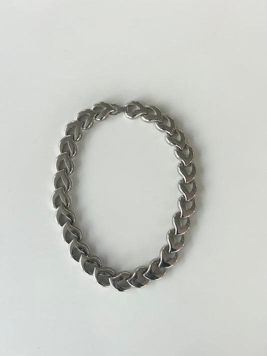 Silver Plated Square Link Chain Necklace