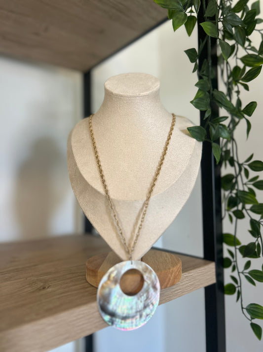 Abalone Shell Pendant Necklace