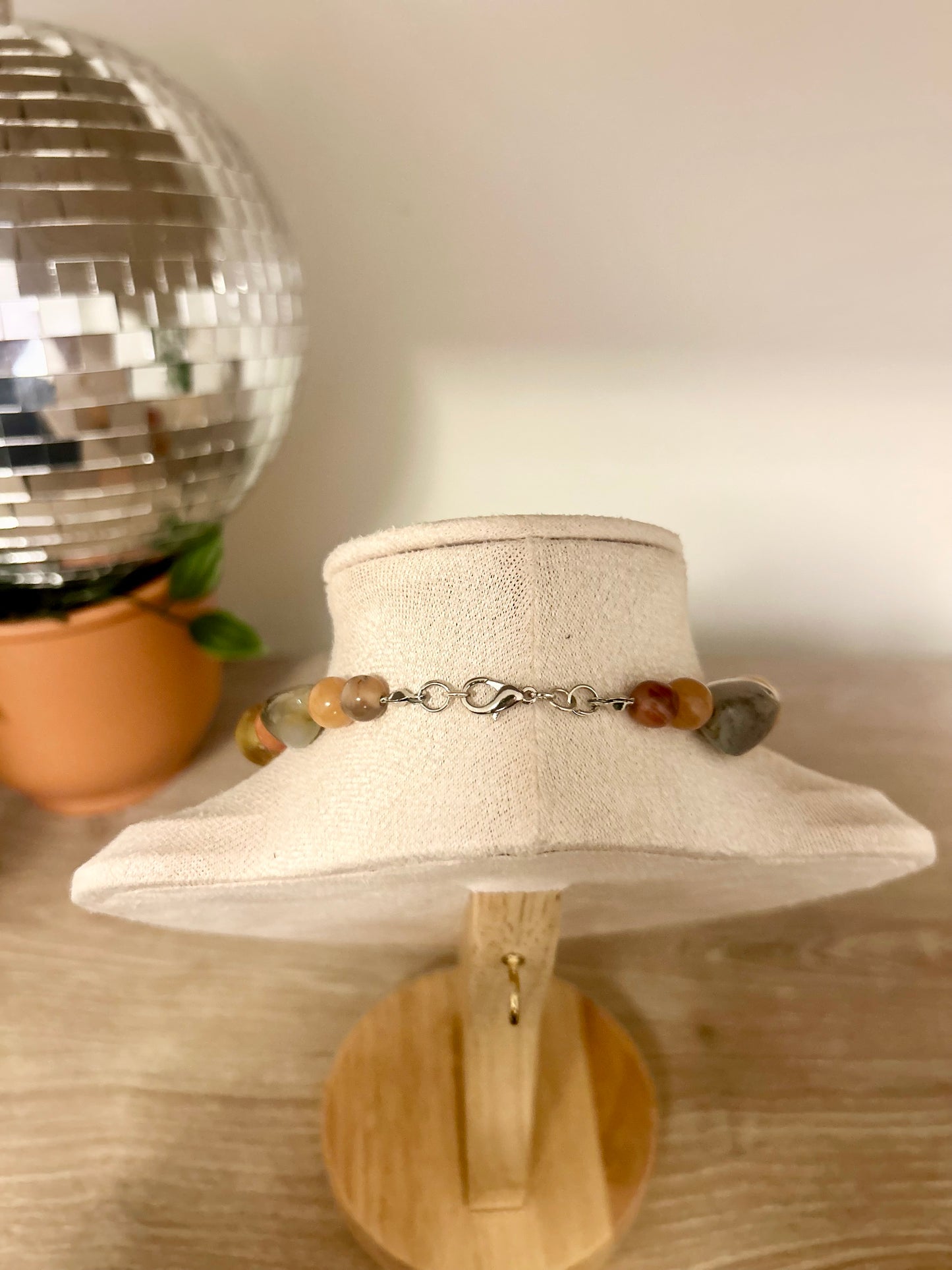 Handmade Mixed Agate Stone and African Recycled Glass Beads