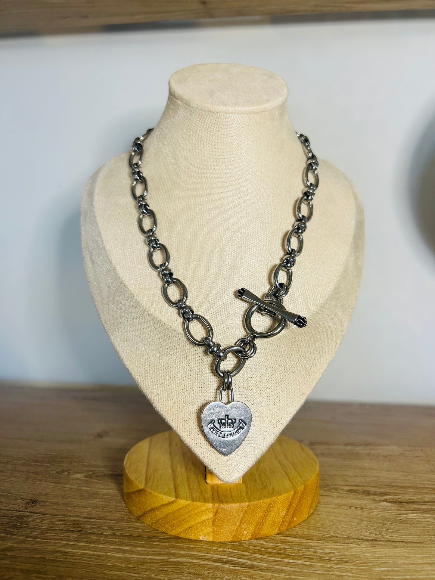 Vintage Juicy Heart Charm Necklace