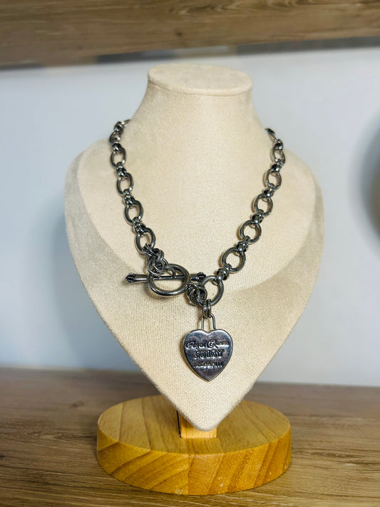 Vintage Juicy Heart Charm Necklace