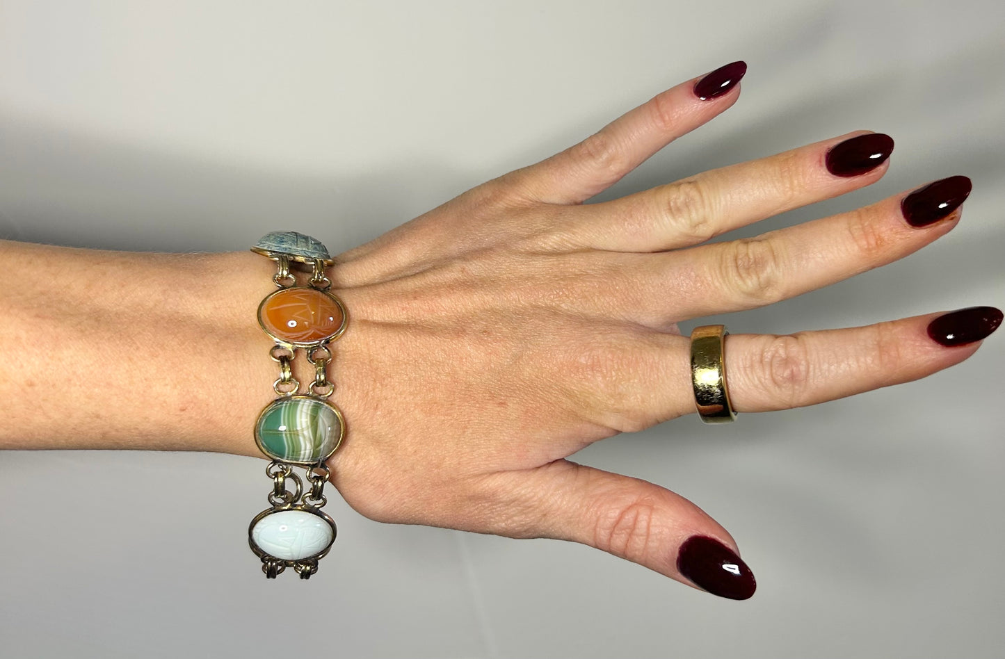 Antique/Vintage Gold Filled Scarab Bracelet